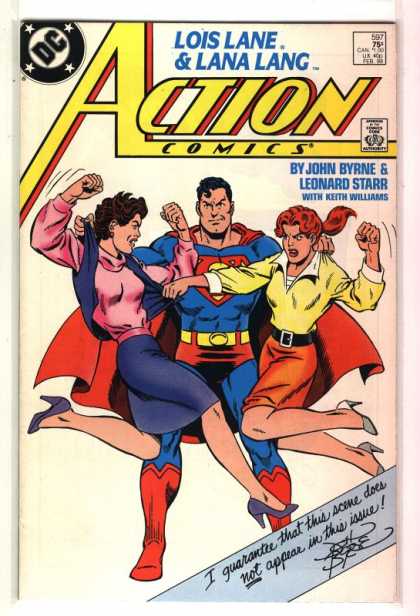 Action Comics 597 - Superman - Lois Lane - Lana Lang - Brunette - Two Women Fighting - John Byrne
