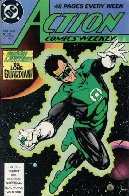 Action Comics 608 - Green Lantern - Space - Lone - Guardian - Glow
