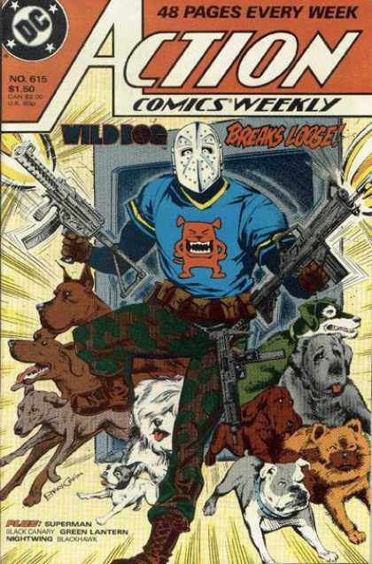 Action Comics 615 - Dogs - Guns - Gun - Wild Dog - Mask