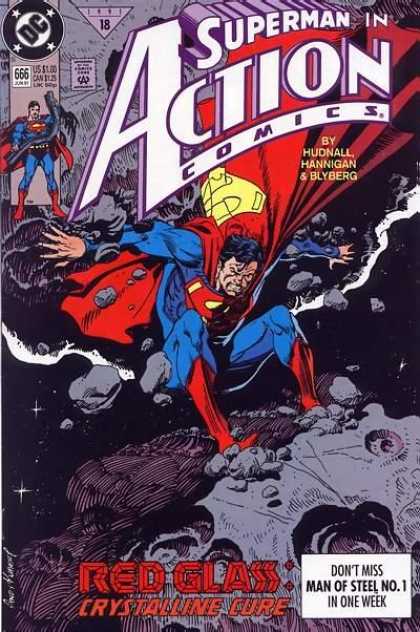 Action Comics 666 - Superman - Space - Rocks - Red - Meteors - Andy Kubert