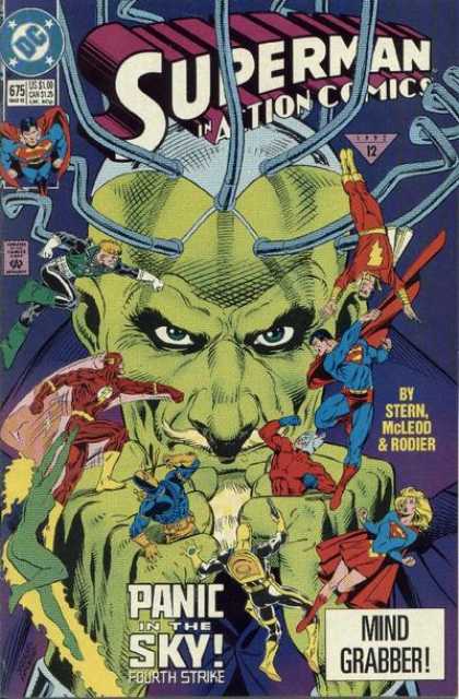 Action Comics 675 - Superman - Panic In The Sky - Flash - Monster - Heroes - Bob McLeod, Dan Jurgens