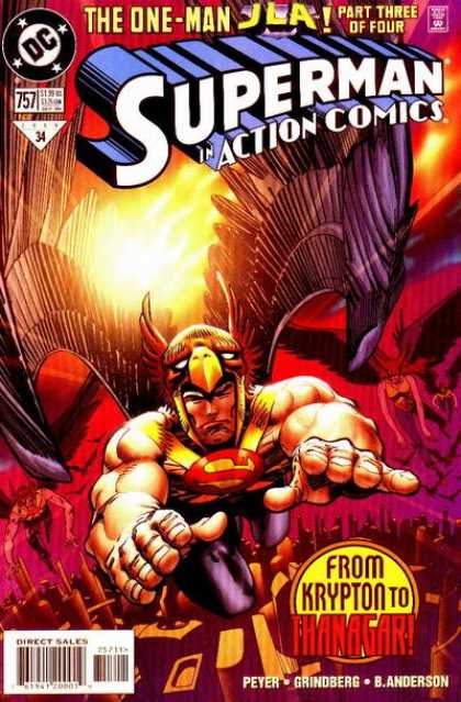 Action Comics 757 - Superman - Hawkman - Thanagar - Krypton - Dc - Walter Simonson
