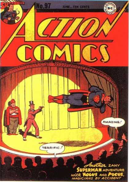 Action Comics 97 - Superman - Stage - Audience - Magician - Joe Shuster