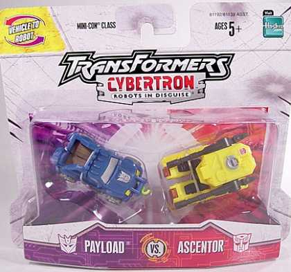 Action Figure Boxes - Transformers Cybertron: Payload vs Ascentor
