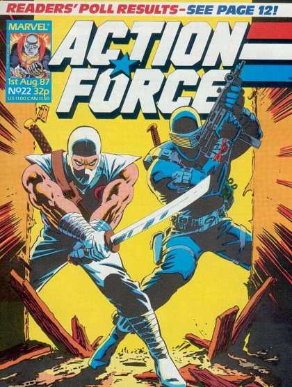 Action Force 22 - Marvel - Marvel Comics - Gijoe - Snakes Eyes - Storm Shadow