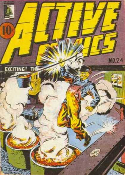 Active Comics 24 - Barrels - Explode - Worker - No 24 - Steel