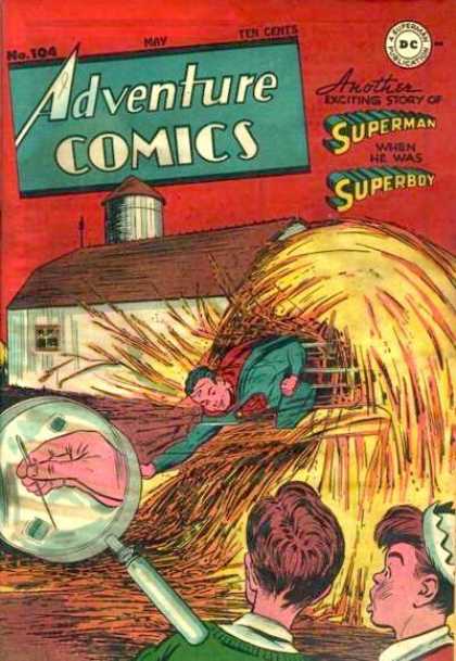Adventure Comics 104 - Superboy - Haystack - Superman - Barn - Needle