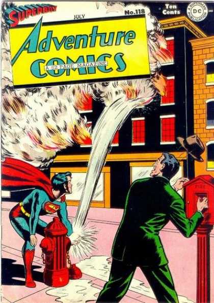 Adventure Comics 118 - Fire - Hat - Superboy - Hydrant - Fire Hydrant - George Roussos
