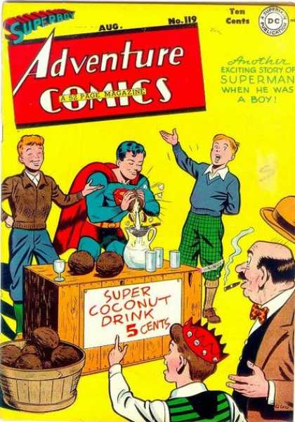 Adventure Comics 119 - Superboy - Coconut - Stand - Cigar