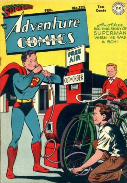 Adventure Comics 125 - Bicycle - Superboy - Boys - Air - Air Pump