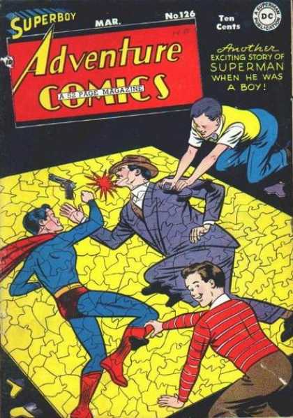 Adventure Comics 126 - Superboy - Puzzle - Ten Cents - Gun - Superman