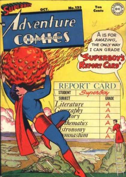 Adventure Comics 133 - Meteor - Superboy - Report Card - No 133 - Dc Comics - George Roussos