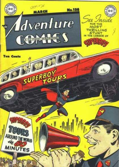Adventure Comics 138 - Bus - Superboy - Megaphone - Ten Cents - March