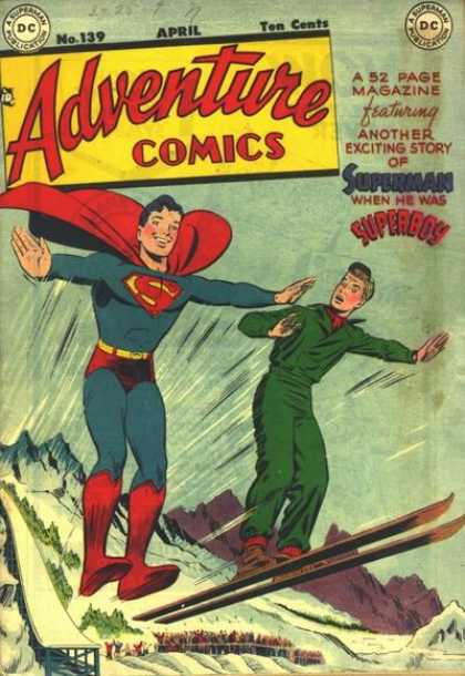 Adventure Comics 139 - Superman - Superboy - Ski Jump - Dc - April - George Roussos