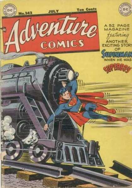 Adventure Comics 142 - Superboy - Train - Superman - Train Tracks - Smoke - George Roussos