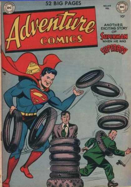 Adventure Comics 149 - Tires - Superboy - Gun - Tire - Tyre