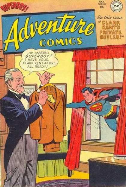 Adventure Comics 169 - Butler - Window - Suit - Curtains - Superman
