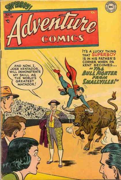 Adventure Comics 188 - Superboy - Bull - Matador - Bull Fighter - Smallville