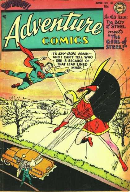 Adventure Comics 189 - Superman - Sky-girl - Car - The Boy Of Steel - The Girl Of Steel