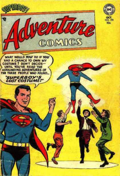 Adventure Comics 193 - Dc - Superboys Lost Costume - Flying - Astounding - Cape