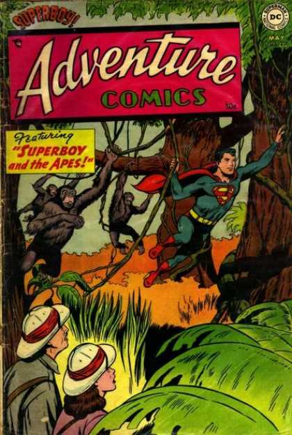 Adventure Comics 200 - Superboy - Apes - The Jungle - Monkeys - Explorers - Curt Swan