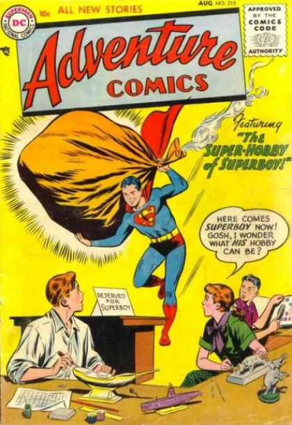 Adventure Comics 215 - Superboy - Featuring - The Super-hobby Of Superboy - Here Comes Superboy Nowgosh I Wonder What His Hobby Can Be - Reserved For Superboy - Curt Swan