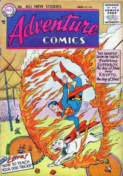 Adventure Comics 220 - Circus - Krypto - Superboy - Superdog - Dog Of Steel - Curt Swan
