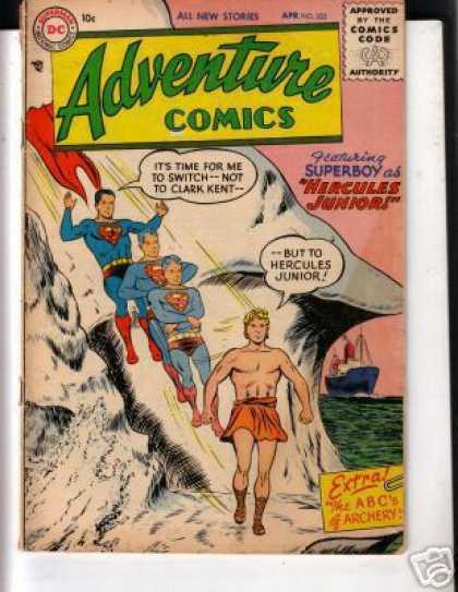 Adventure Comics 223 - Ship - Superboy - Hercules Junior - Archery - Hercules - Curt Swan