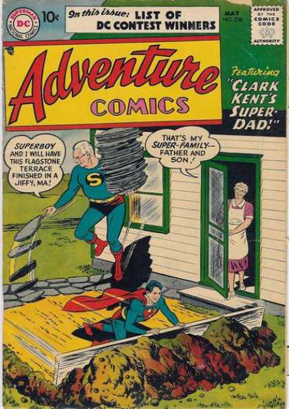 Adventure Comics 236 - Flagstone - House - Superman - Father - Housework - Curt Swan
