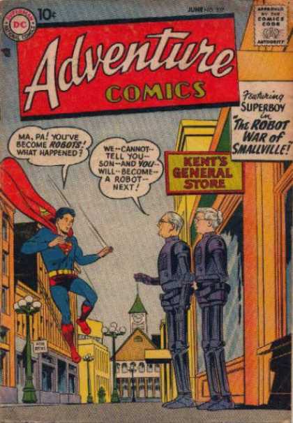 Adventure Comics 237 - Superboy - Robot War - Kents General Store - Smallville - Supermans Parents - Curt Swan