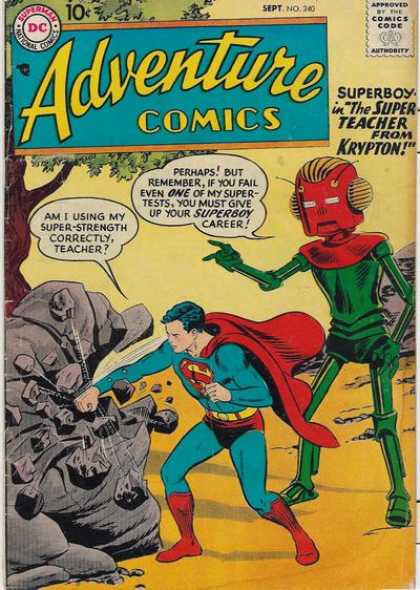 Adventure Comics 240 - Teacher - Krypton - Superboy - Rock - Curt Swan