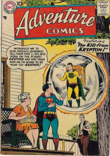 Adventure Comics 242 - Superboy - Superman - Jonathan Kent - Martha Kent - Wicker - Curt Swan