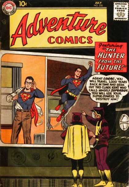 Adventure Comics 250 - Superboy - The Hunter From The Future - Clark Kent - Time Travel - Agent Lorac - Curt Swan