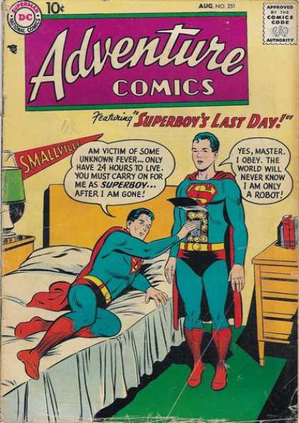 Adventure Comics 251 - Robot - Bed - Superman - Smallville - Superboy - Curt Swan