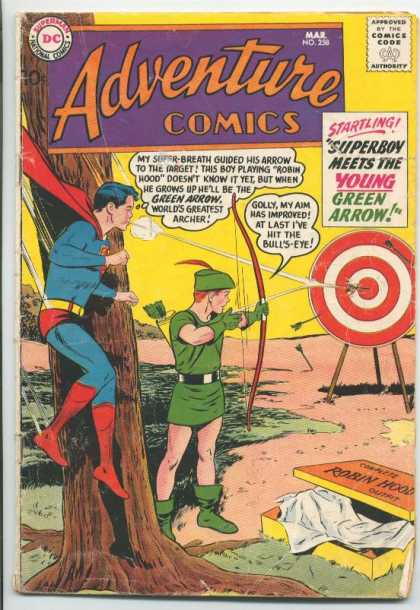 Adventure Comics 258 - Superboy - Green Arrow - Target - Bullseye - Arrow - Curt Swan