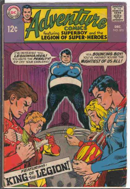 Adventure Comics 375 - Superboy - One Super Man - One Super Lady - One Fat Man - King Of The Legion - Neal Adams