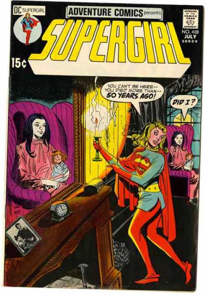 Adventure Comics 408 - Candle - Ghost - Clock - Chair - Mirror - Dick Giordano