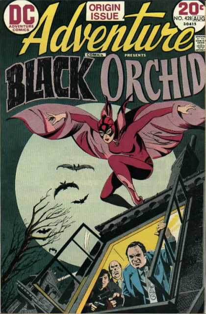 Adventure Comics 428 - Window - Black Orchid - Moon - Bats - Bob Oksner