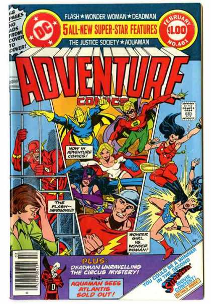 Adventure Comics 461 - Wonder Woman - Flash - Wonder Girl - Deadman - Jim Aparo