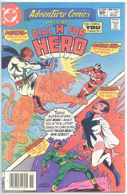 Adventure Comics 487 - Dial H For Hero - Avatar - Crimson Star - Kesmet - Radiator - Dick Giordano, Ross Andru