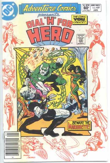 Adventure Comics 489 - Marionette - Dc - Comics Code - Dial H For Hero - Battle - Dick Giordano, Ross Andru