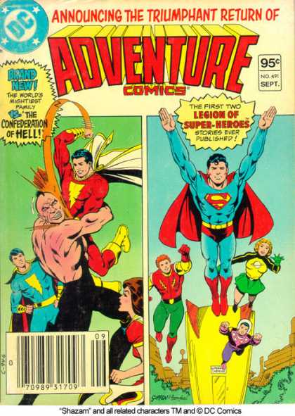 Adventure Comics 491 - Superman - Triumphant - Return - Green - Blue - Keith Giffen