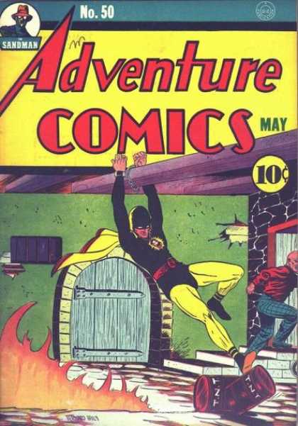 Adventure Comics 50 - Sandman - Fire - Door - Dynamite - Tnt - Sheldon Moldoff