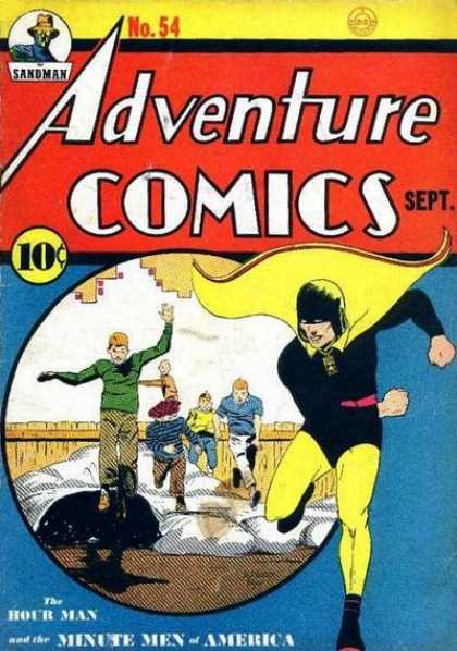 Adventure Comics 54 - Kids - Cape - Running - Hour Man - Fence