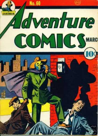 Adventure Comics 60 - Sandman - Phone - Hat - Cape - Mask
