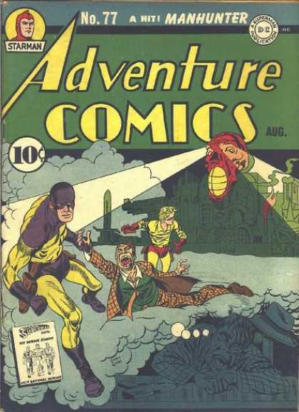 Adventure Comics 77 - Manhunter - Man Being Saved - Number 77 - Starman - August Issue - Jack Kirby, Joe Simon