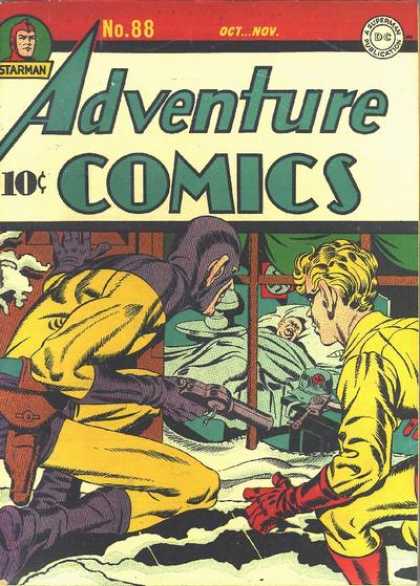 Adventure Comics 88 - Starman - Bed - Gun - Nazi - Swastika - Jack Kirby