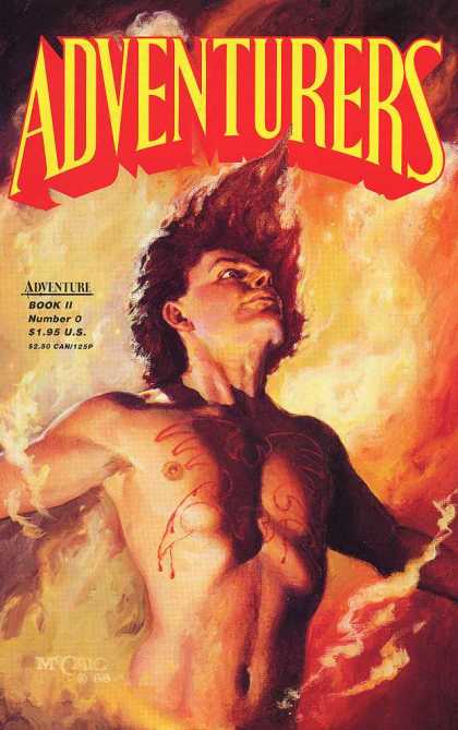 Adventurers 2 0 - Adventuresrs - Super Hero Man - Tatoo On Chest - Flames - Long Hair