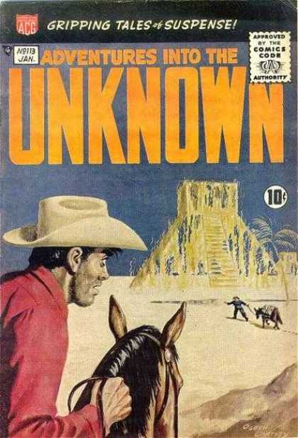 Adventures Into the Unknown 113 - Horse - Mirage - Cowboy - Desert - Donkey