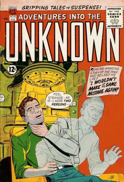 Adventures Into the Unknown 142 - Gripping - Suspense - Comics Code - Acg - Tales
